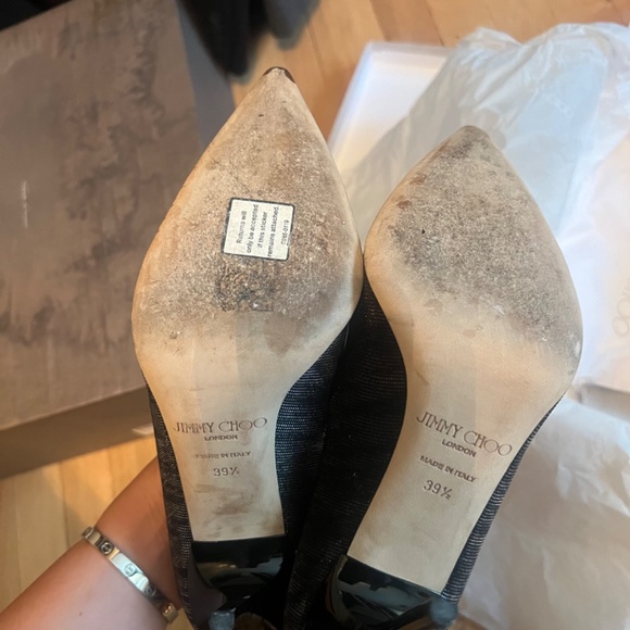 Jimmy Choo Zebra Lame Glitter Heel - Picture 6 of 6